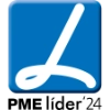 Offenes Buch-Icon mit wei&szlig;er Schrift auf blauem Hintergrund